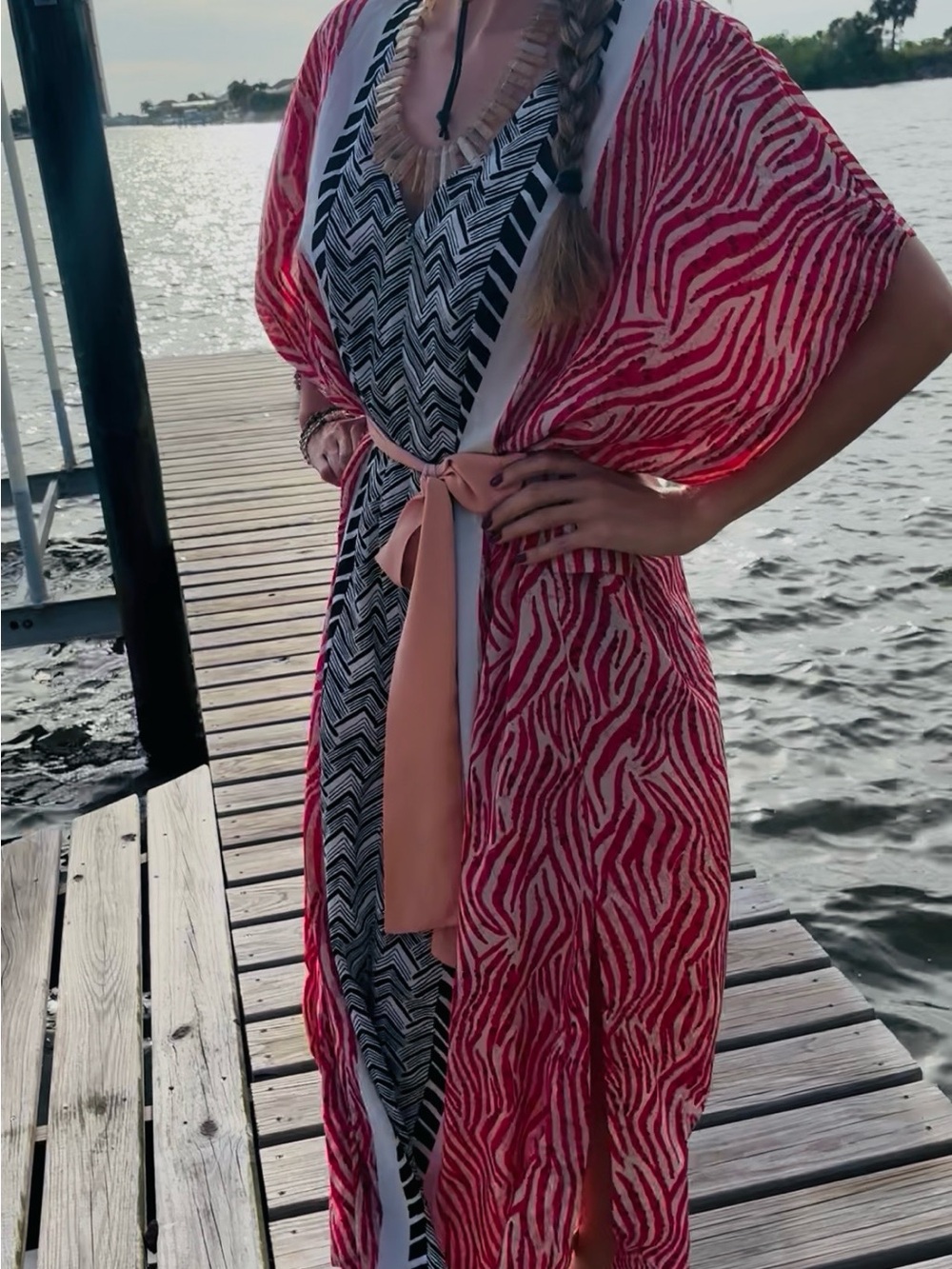Oscar de la Renta Pink Label caftan-style dress
